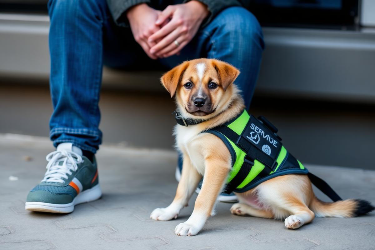A service puppy waiting for their owner — Service Dog of USA.